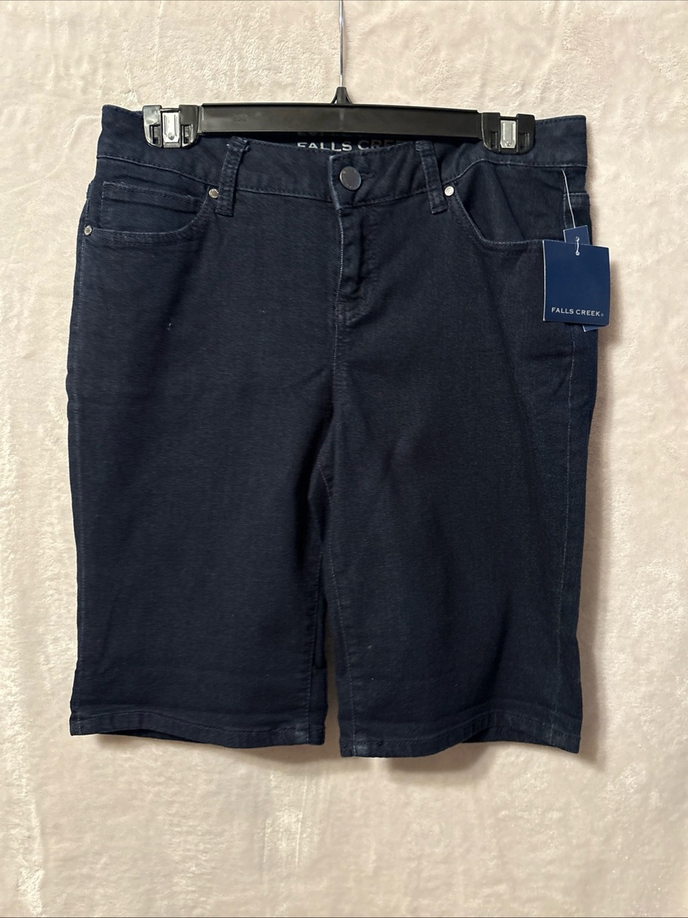 NWT Falls Creek Women's Dark Navy Stretch Bermuda Shorts